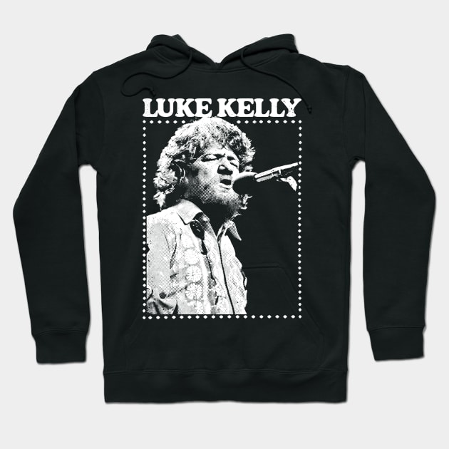 Luke Kelly -- Vintage Style Original Design Hoodie by feck!